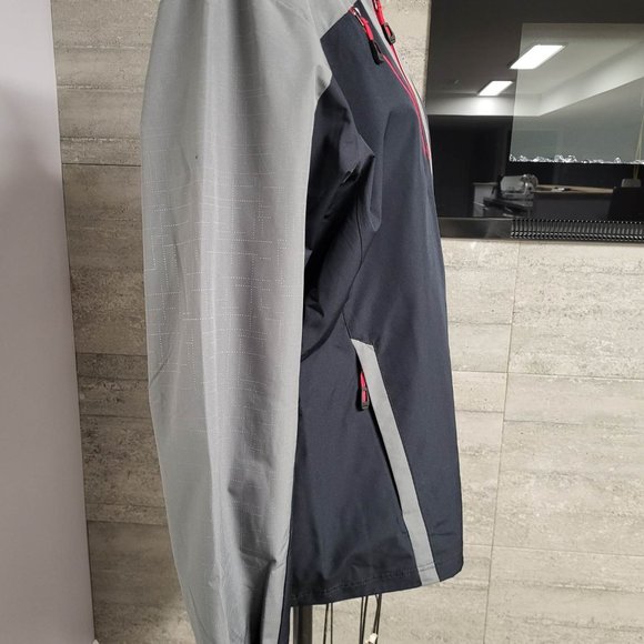 North End Apparel Interactive Colour Block Shell, Large, Black/Graphite/Red - Picture 2 of 10